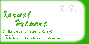 kornel halpert business card